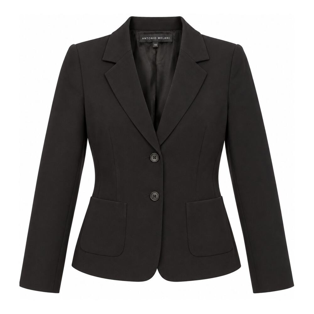 Antonio Melani Black Tailored Blazer Size 10 Preppy Capsule Workwear Classic